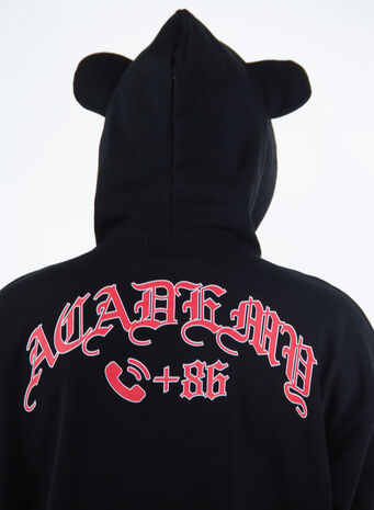 FELPA CON LOGO, BLACK, small