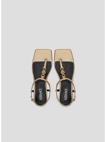SANDALO T 10 CALF LEATHER, 1Y84V CHAMPAGNE VERSACE GOLD , small