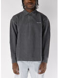 FELPA MEZZA ZIP PIQUESCRIPT, 0D2GD BLACK/WHITE GARMENT DYED, thumb
