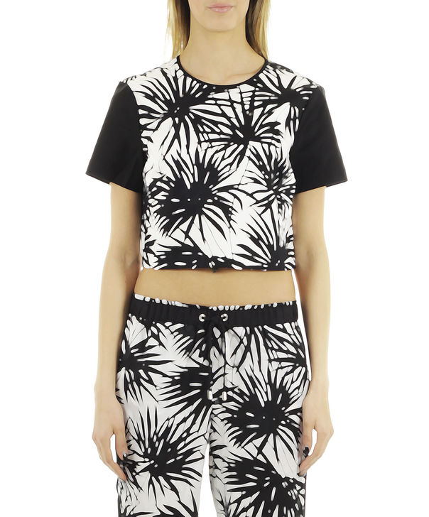 CAMICIA CORTA M/C CROPPED PRTD S/S 15, 001BLACK, large