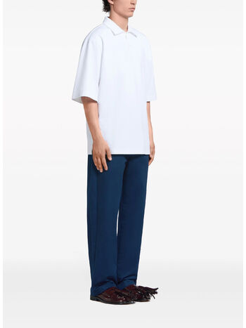 POLO OVERSIZE IN COTONE BIOLOGICO, 00W01 LYLY WHITE, small
