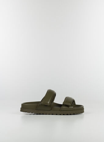 SANDALO PLATFORM DOPPIO CINTURINO PERNI 11 MUD, 41997OLIVE, small