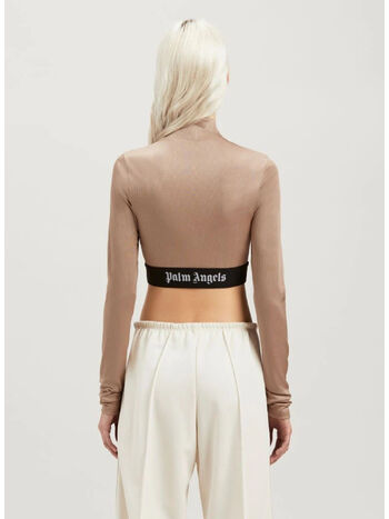 TOP SKIN CON LOGO, 6210 CAMEL BLACK, small