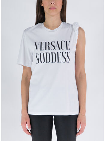 T-SHIRT STAMPA GODDES, 1W000 BIANCO OTTICO, small