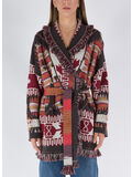 CAPPOTTO CARDIGAN CHASING THE MIDNIGHT SUN CARD, 6085 BROWN MULTICOLOR, thumb