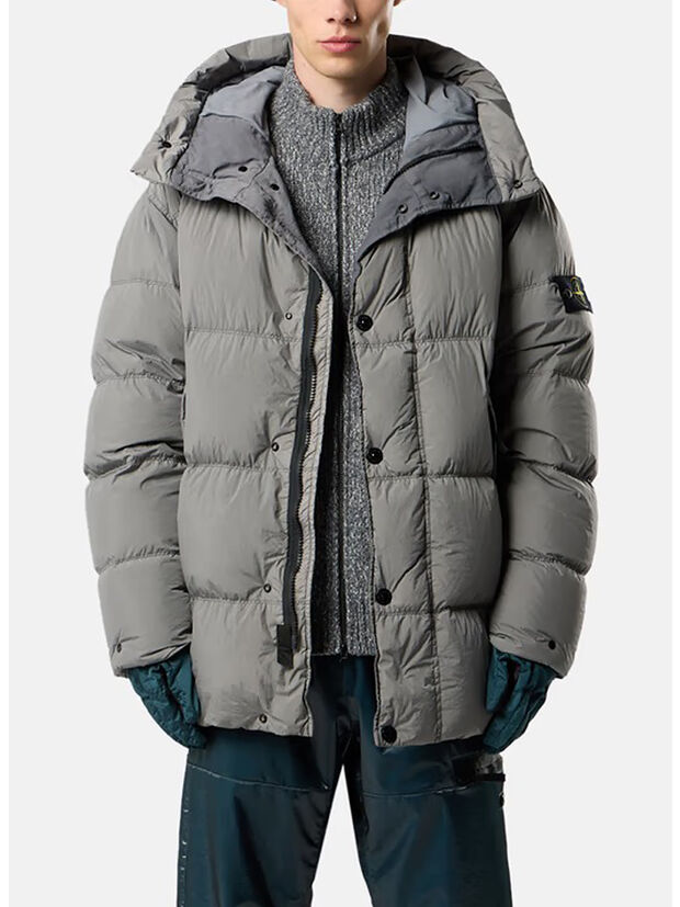 GIUBBOTTO SHORT PARKA CRINKLE REPS, V006B CEMENT, large