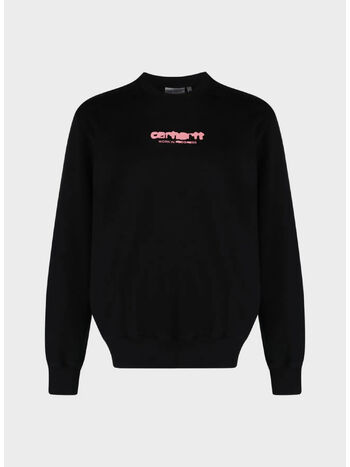 FELPA INK BLEED, 0IX06 BLACK/PINK STONE WASHED, small