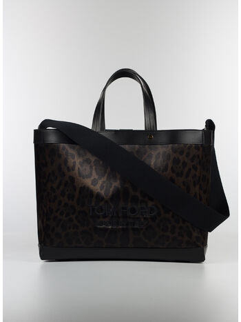 BORSA SHOPPING ANIMALIER SMALL, C7929 BROWN/BLACK/BLA, small