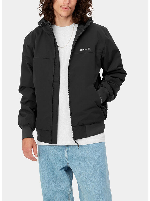 GIACCA HOODED COACH, 0D2XX BLACK/WHITE, large