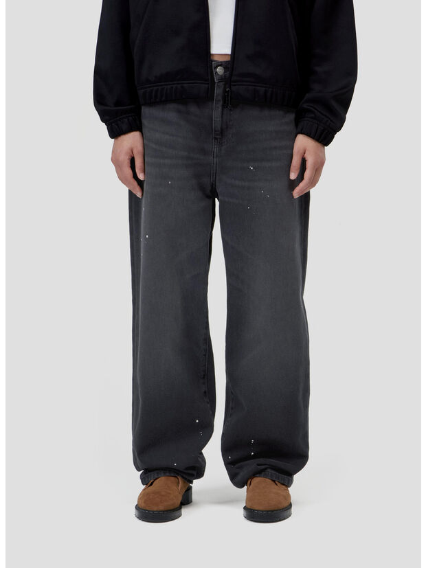 PANTALONE ARIN, 89EJ Black, destroy wash, splatter, large