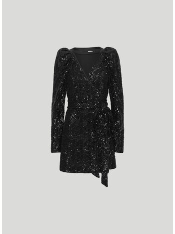 ABITO SEQUINS MINI WRAP, 1000 BLACK, small