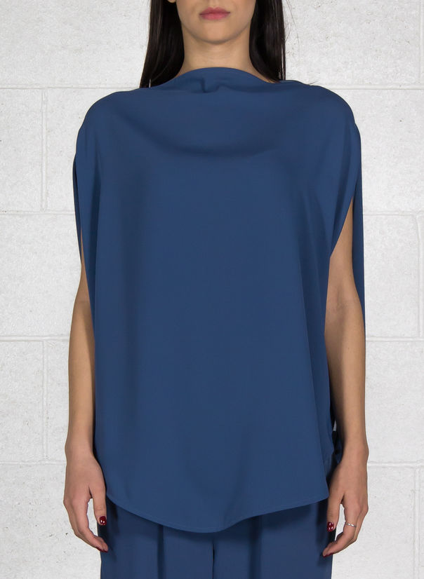 TOP A CASACCA DRAPPEGGIATO, 505AVIO, large