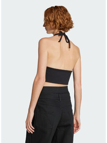 TOP CAMPUS 2000 CON SCOLLO A V, BLACK, small