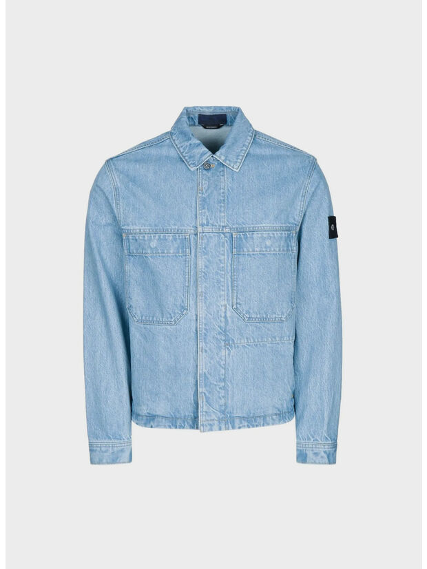 JACKET BIKER, VJ204 BLUE LIGHT WASH, large