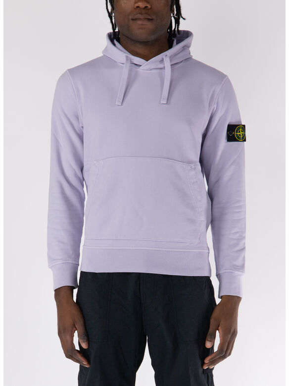FELPA HOODIE CON PATCH LOGO, V0088 GLICINE, medium