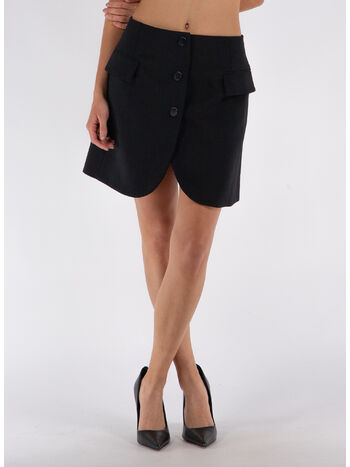 GONNA SHORT SARTORIALE, 10 BLACK, small
