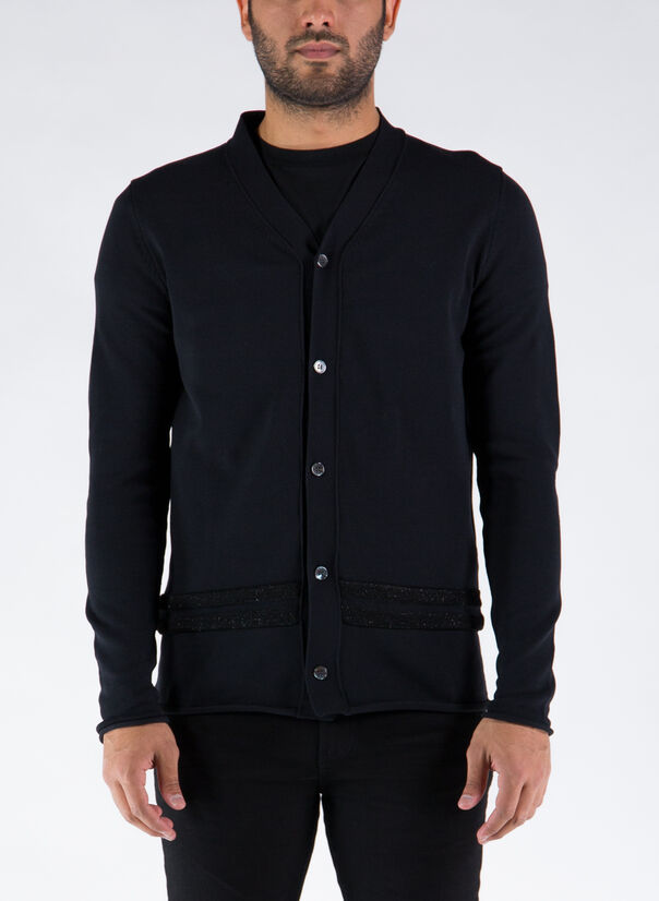 CARDIGAN CDG SHIRT, BLACK, large