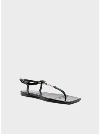 SANDALO T 10 PATENT CALF LEATHER, 1B00V BLACK VERSACE GOLD, small