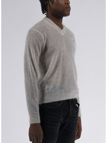 PULLOVER MOHAIR BLEND V NECK, AW003 CHALK, small