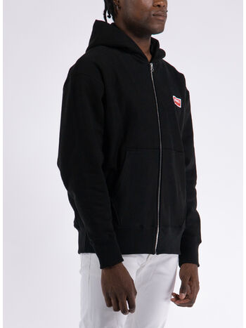 FELPA KENZO PARIS OVERSIZED ZIP UP, 99J BLACK, small