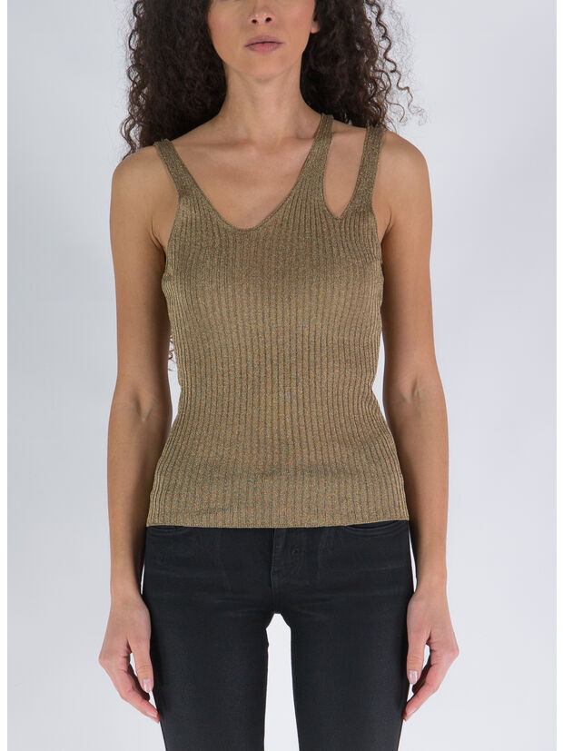 TOP SAGA METALLIC RIB CUT OUT, MARIGOLD, large