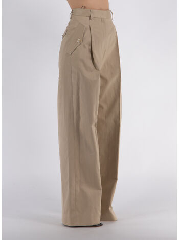 PANTALONE WIDE LEG, 05 BEIGE, small