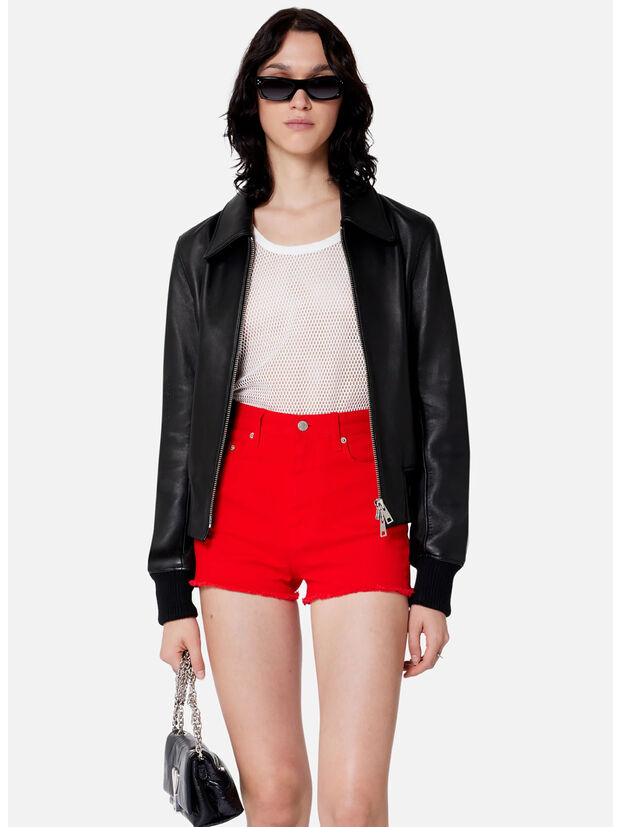 GIUBBOTTO ZIPPED BOMBER, 001 BLACK, large