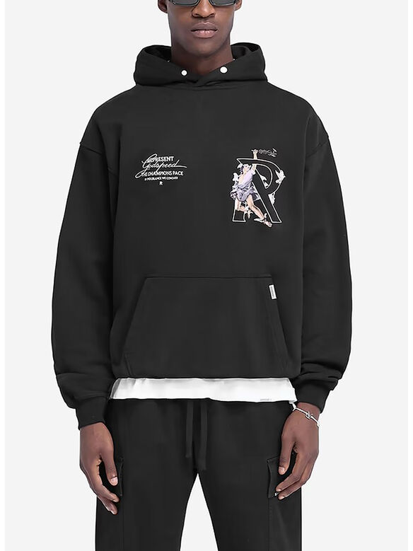 FELPA HOODIE HERMES, 01 JET BLACK, medium