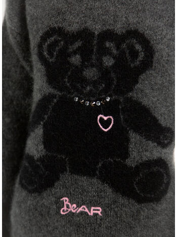JUMPER IN MAGLIA MOHAIR, 8034 GREY, small
