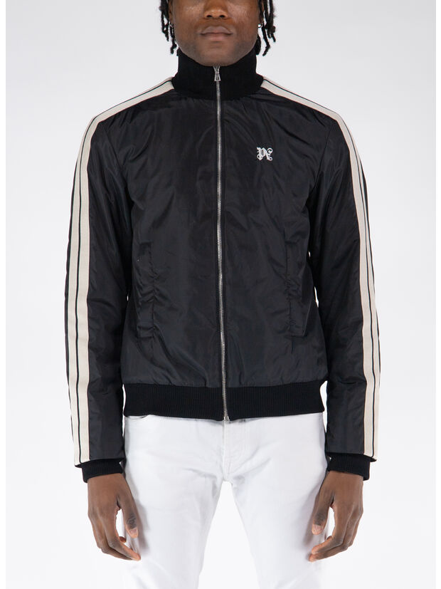 FELPA FULL ZIP SPORTIVA  MONOGRAM, 1003 BLACK OFF WHITE, large