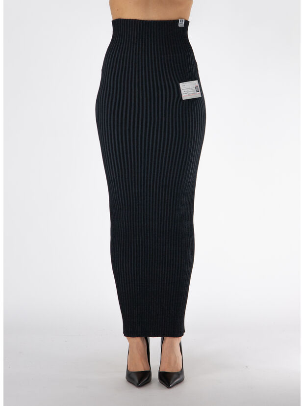 GONNA MIDI IN COSTINA, BLACK, large