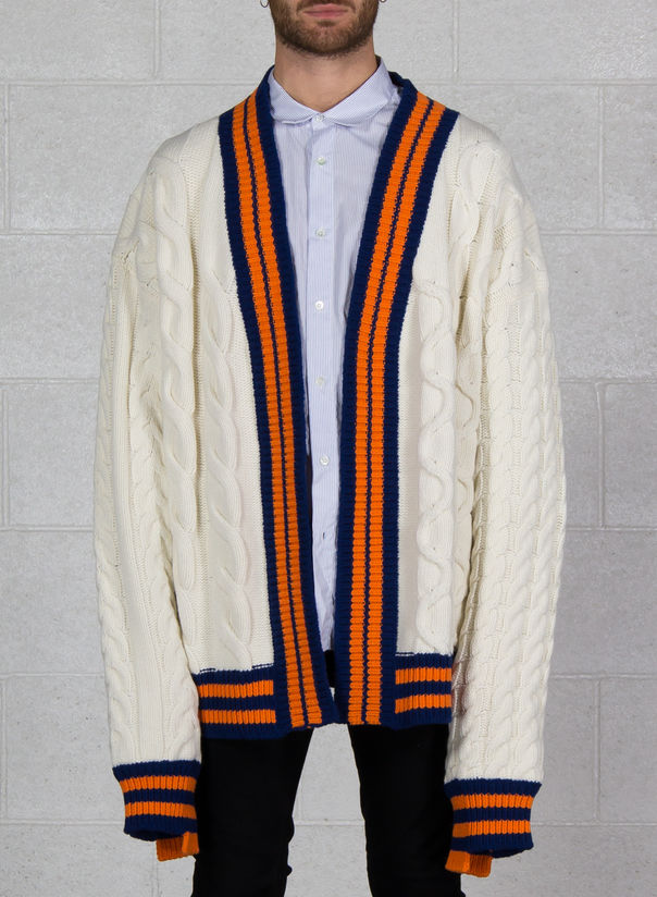 MAGLIONE ULU, WHITE/ORANGE/NAVY, large