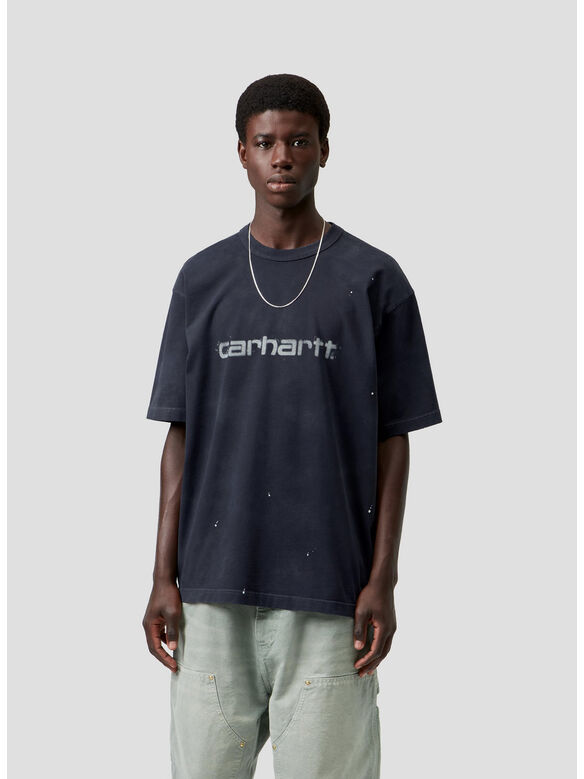 T-SHIRT PAINTER, 1CEJ Dark Navy, destroy wash, splatter, medium