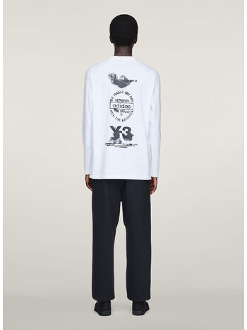 T-SHIRT Y-3 LONGSLEEVE GRAPHIC PRINT, CWHITE, small