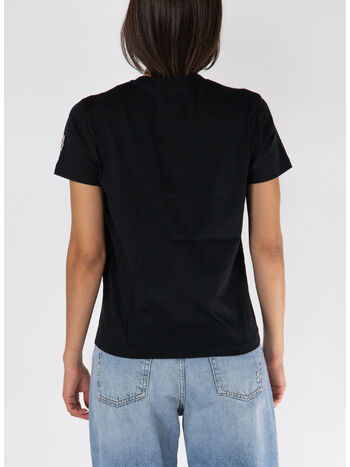 T-SHIRT GIROCOLLO CON PATCH LOGO, 999, small