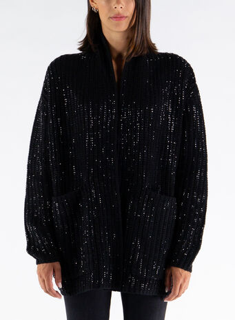 CARDIGAN DIAMOND, BLACK, small