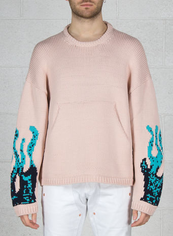 MAGLIONE LUKE FLAME, PINK, small