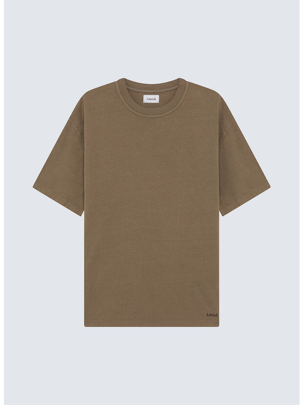 T-SHIRT MICRO LOGO, C0647 Jersey Dyed Walnut, large