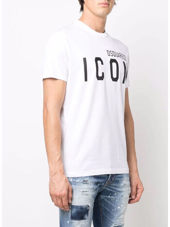 T-SHIRT ICON, 989 WHITE/BLACK, small