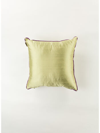 CUSCINO RICAMATO CON TUBOLARE, 504 GREEN, small