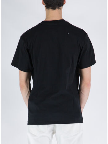 T-SHIRT SCRIPT EMBROIDERY, 0D2XX BLACK/WHITE, small