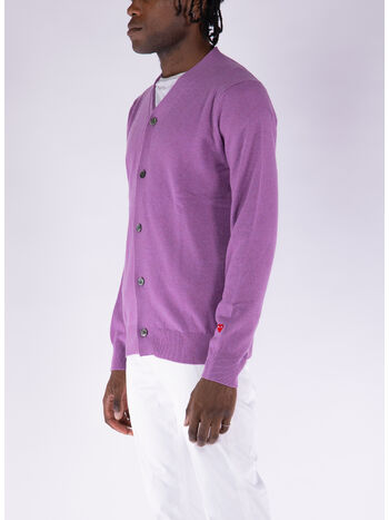 CARDIGAN SMALL RED HEART, PURPLE, small