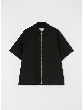 CAMICIA A MANICHE CORTE CON ZIP, 001, small