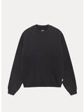 FELPA GIROCOLLO RELAXED, 0034 WASHED BLACK, thumb