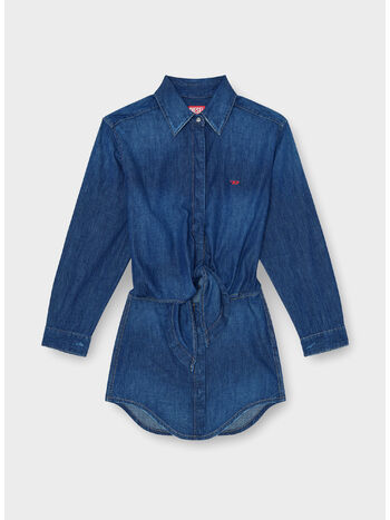ABITO CORTO IN DENIM LAVAGGIO PULITO, 01, small