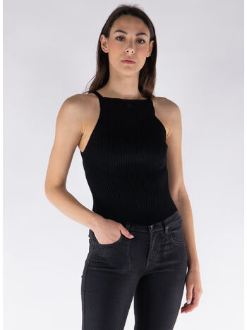TOP RIB KNIT POINTY, 9999 BLACK, small