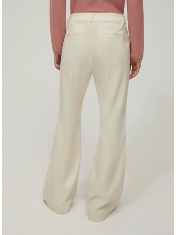 PANTALONE FLARE DENTICE, 001 AVORIO, small