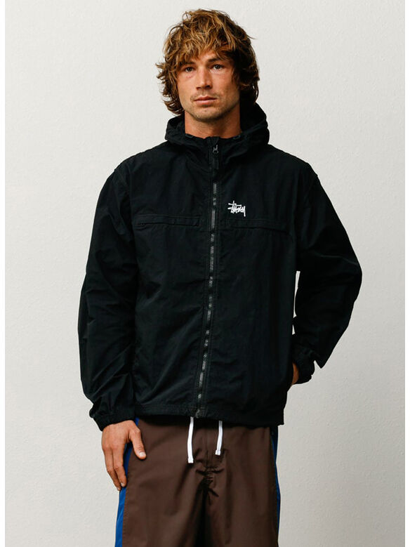 HOODED JACKET LIGHTWEIGHT, 0001 BLACK, medium