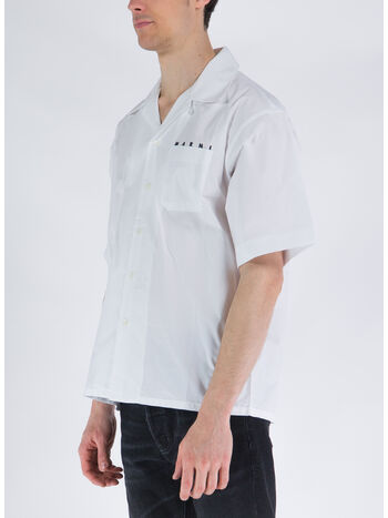 CAMICIA BOWLING IN COTONE TINTO FILO, LOW01, small