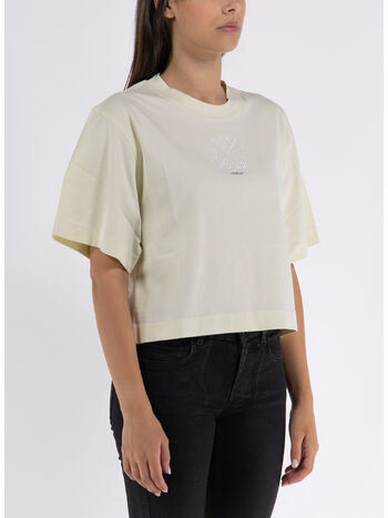 T-SHIRT SMALL ARROW PEARLS CROP, , small